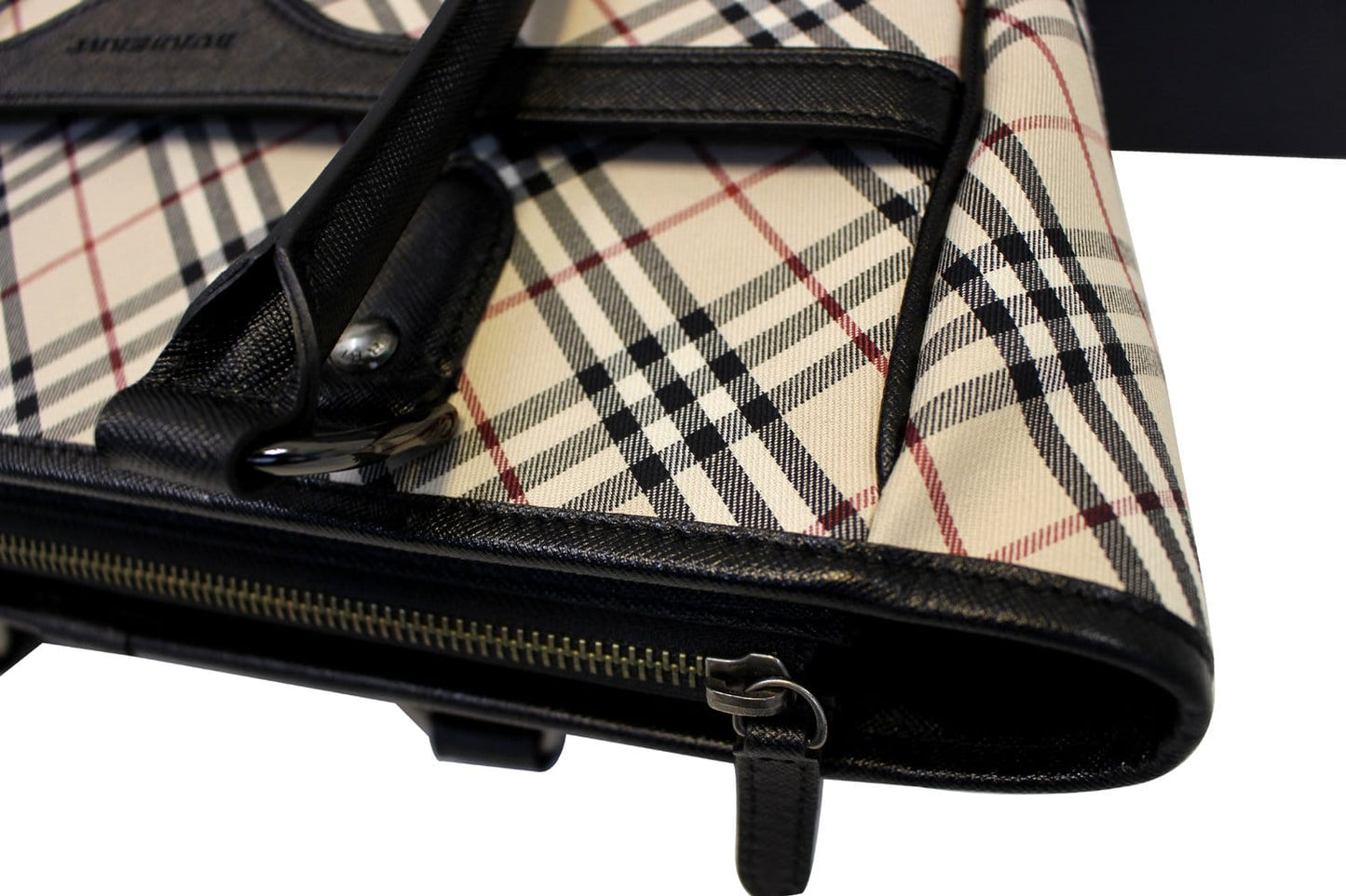 Burberry Shoulder Bag - BURBERRY Women Bag Check Plaid Jacquard
