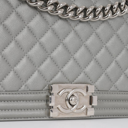 Chanel Boy Bag - Silver