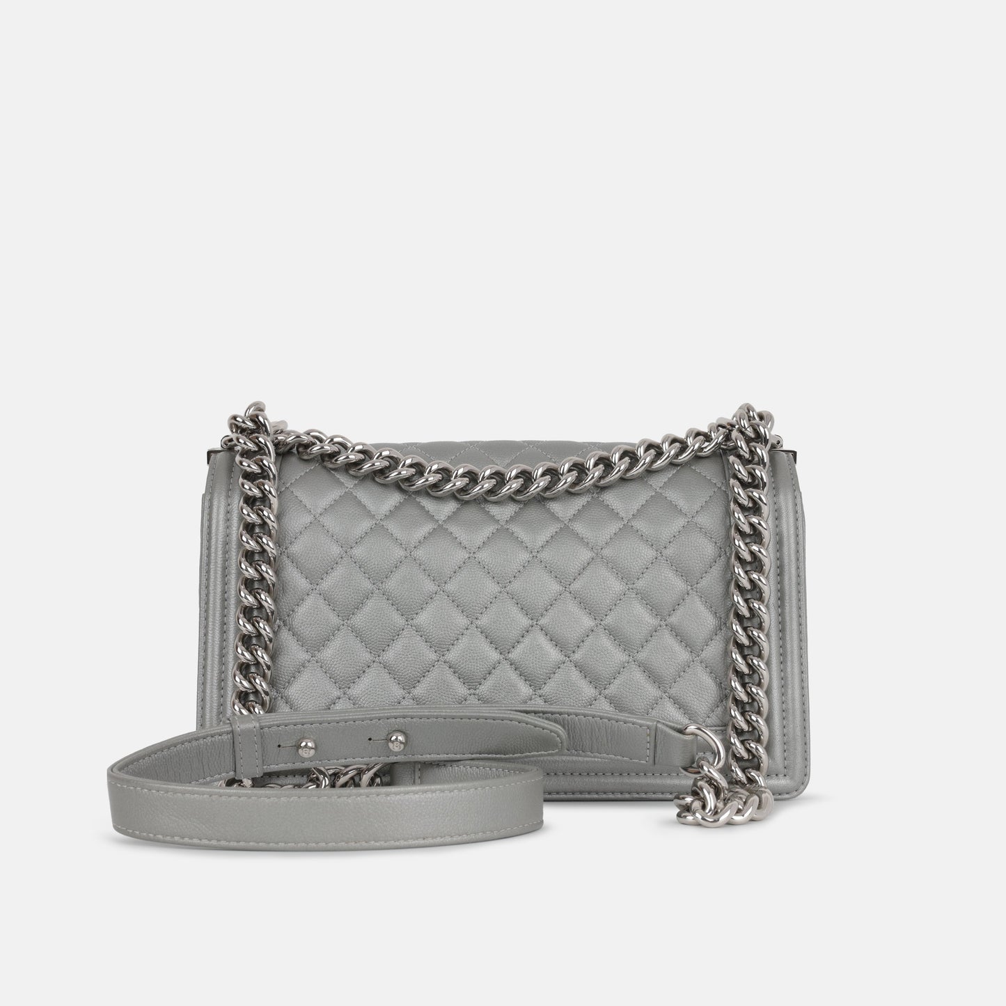 Chanel Boy Bag - Silver