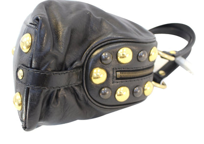 GUCCI Guccissima Black Medium Babouska Dome Shoulder Handbag