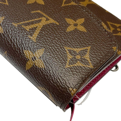 LOUIS VUITTON Emilie Monogram Canvas Wallet Brown