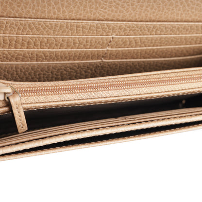 Gucci Interlocking GG Long Wallet - Beige