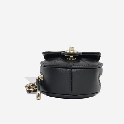 Chanel Heart Necklace - Black