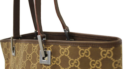 GUCCI Beige/Brown Monogram Canvas Tote Bag