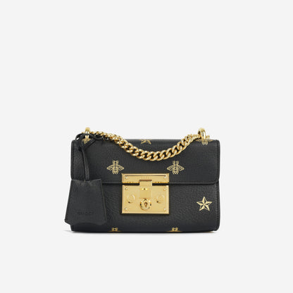 Gucci Small Padlock Bee/Star Shoulder Bag