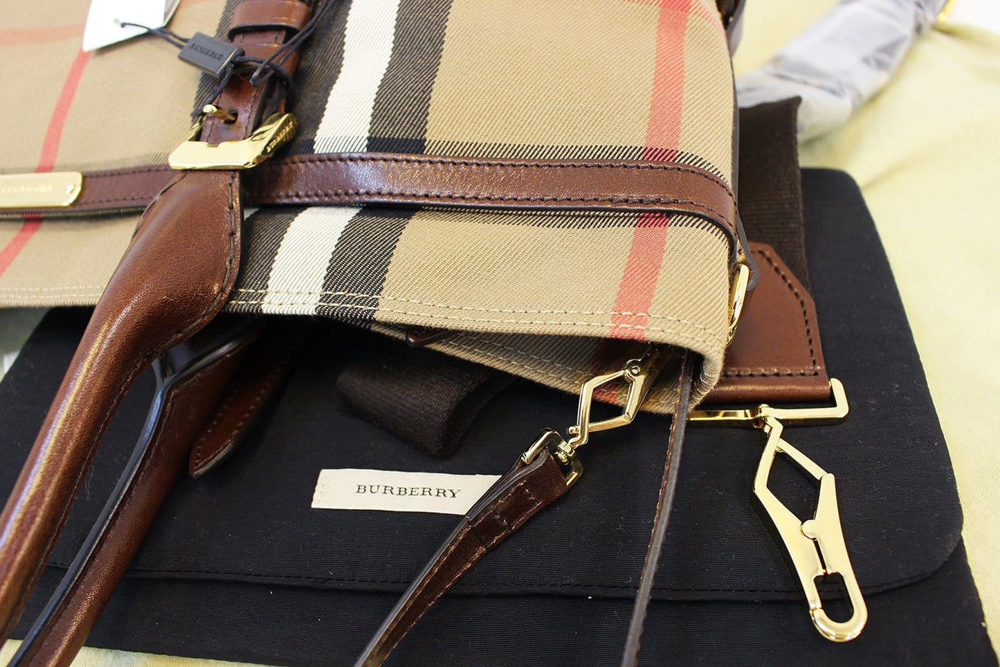 BURBERRY Handbags Marta Check Canvas | BURBERRY Diaper Bag