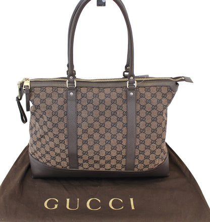 GUCCI GG Canvas 327793 Dark Brown Shoulder Handbag
