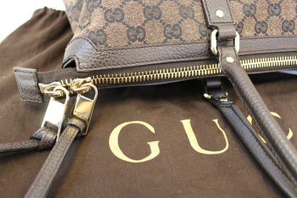 GUCCI GG Canvas 327793 Dark Brown Shoulder Handbag