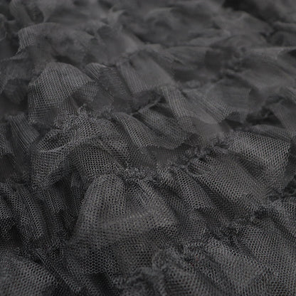 Christian Dior Tiered Frill Tulle Skirt Black