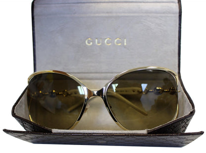 GUCCI Women's GG 4250/N/S Gold/Brown Sunglasses