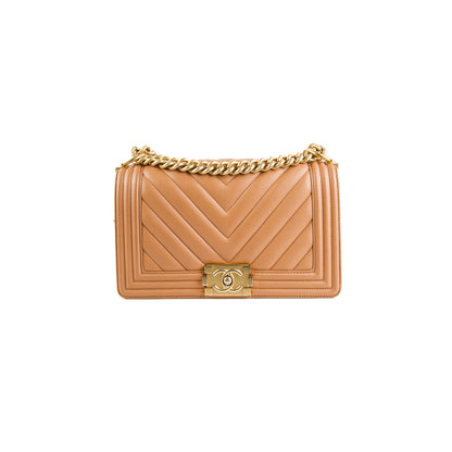 Chanel Old Medium Boy Caramel