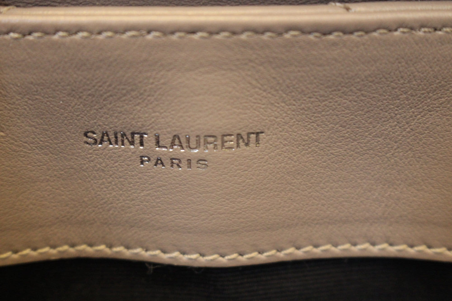 YVES SAINT LAURENT Matelasse Loulou Small Chain Shoulder Bag Taupe