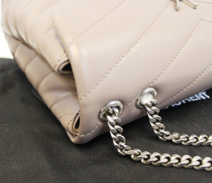 YVES SAINT LAURENT Matelasse Loulou Small Chain Shoulder Bag Taupe