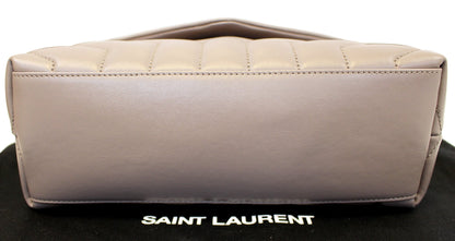 YVES SAINT LAURENT Matelasse Loulou Small Chain Shoulder Bag Taupe