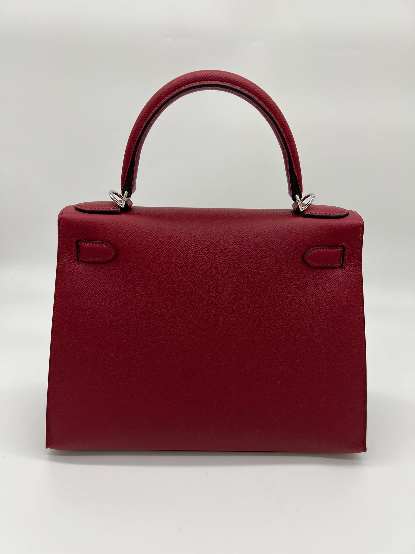 Hermes Kelly 28 Sellier Verso Veau Epsom AJ Rouge Grenat Rose Pourpre