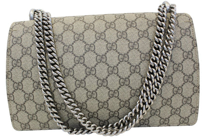 GUCCI Dionysus Small GG Supreme Canvas Shoulder Bag 400249