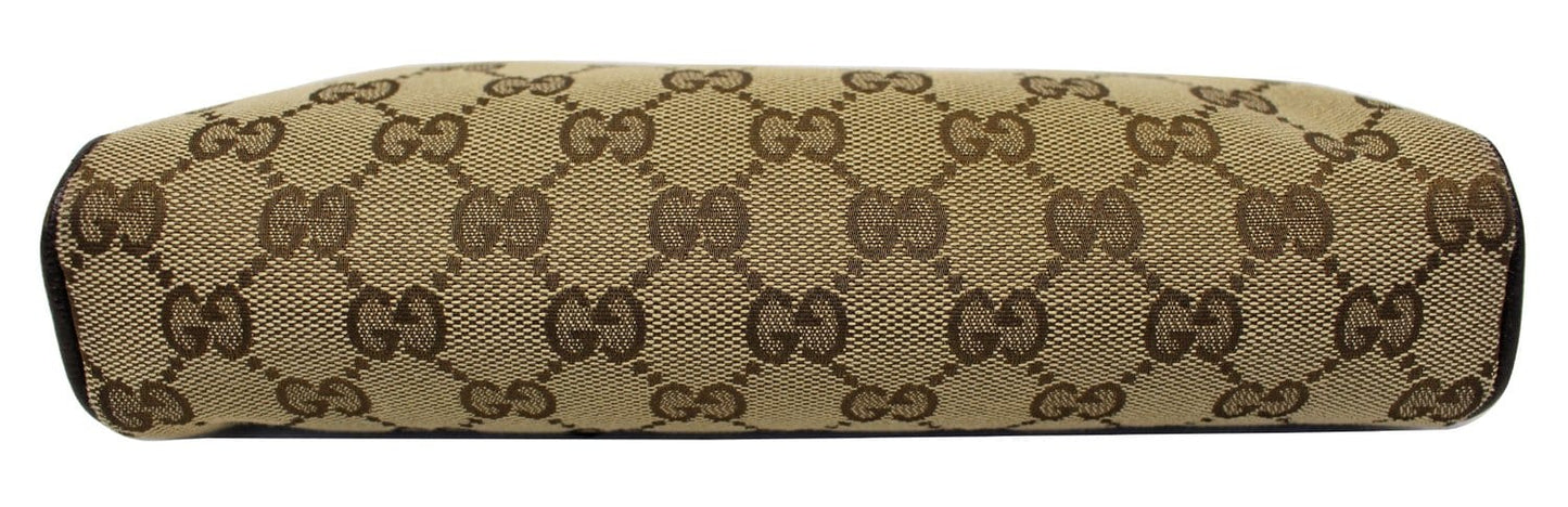 Gucci Beige/Ebony G Canvas Abbey D-Ring Pochette Bag