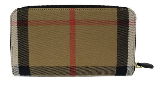 BURBERRY Wallet - Burberry Black Leather Haymarket Continental