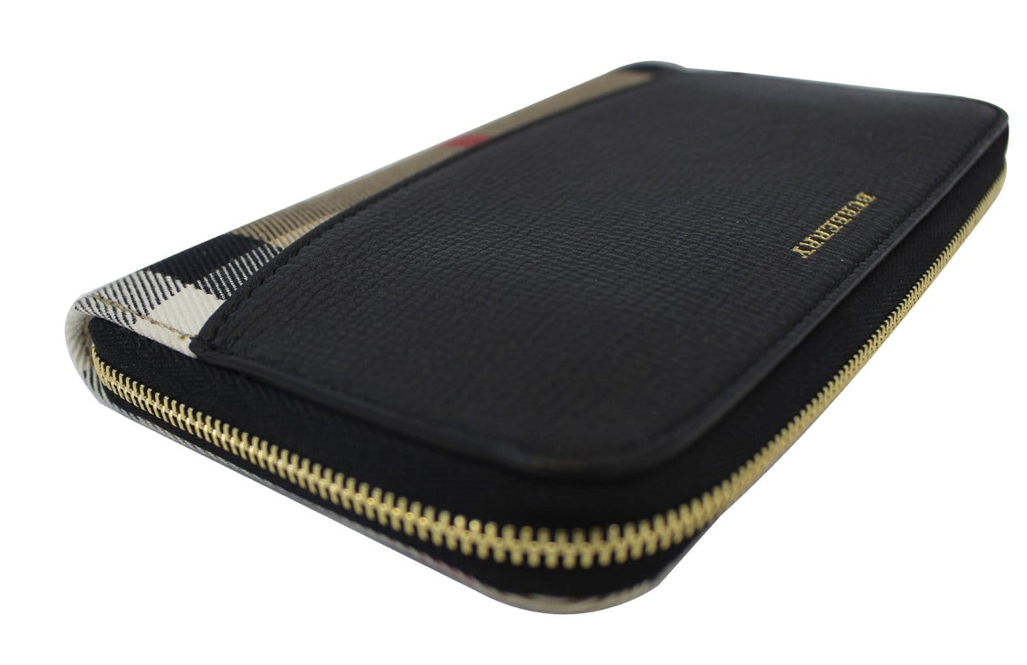 BURBERRY Wallet - Burberry Black Leather Haymarket Continental