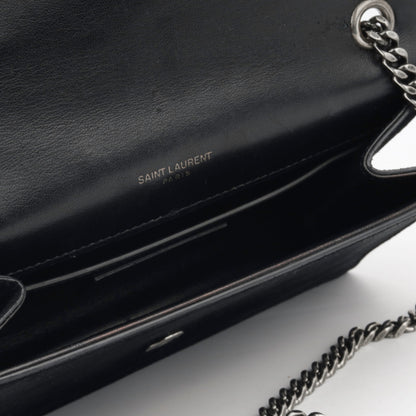 Saint Laurent Star Studded Kate - Black Suede
