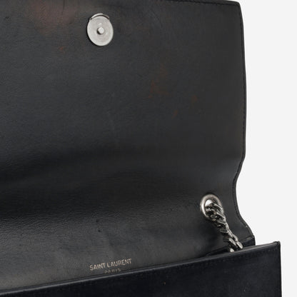 Saint Laurent Star Studded Kate - Black Suede