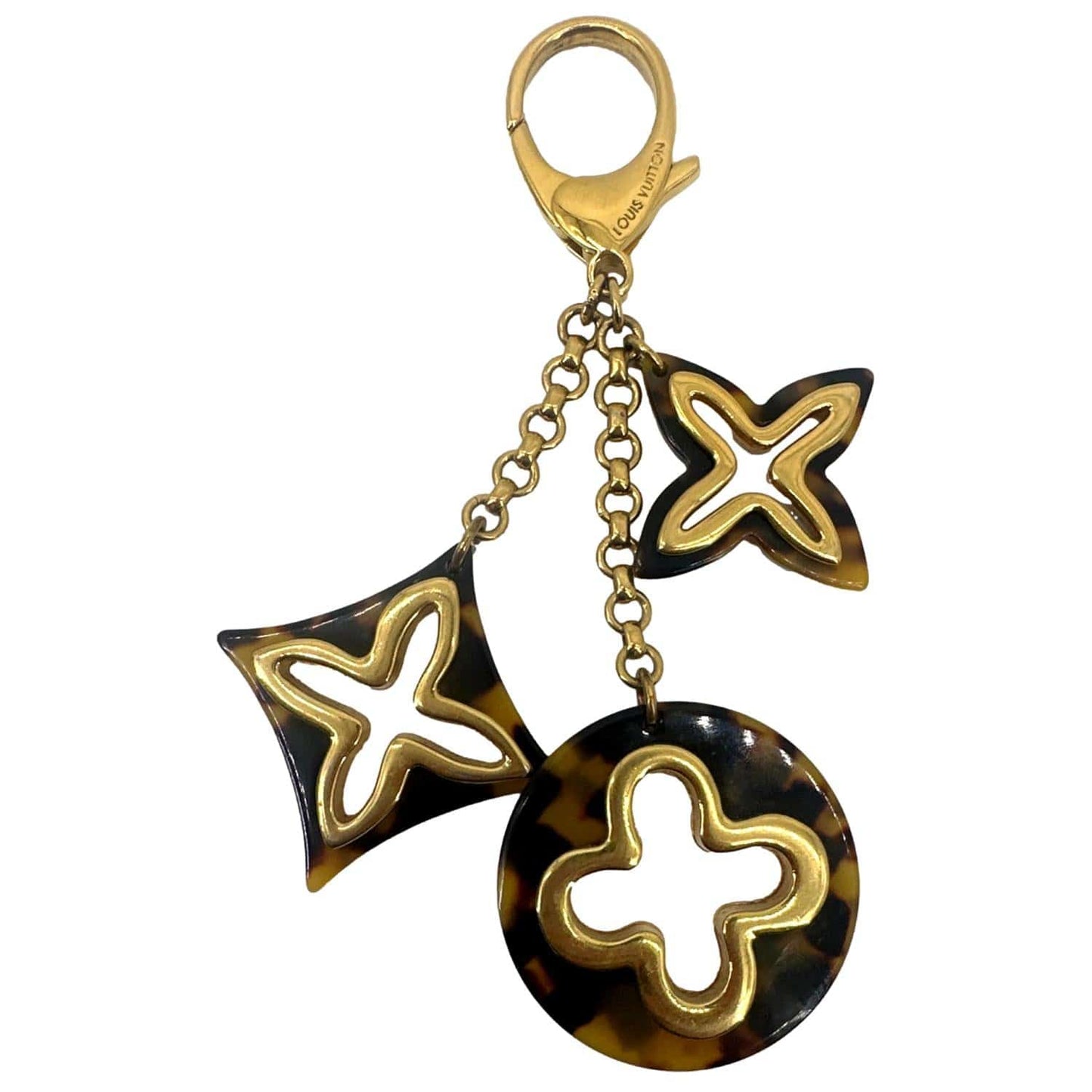 LOUIS VUITTON Resin Insolence Bag Charm Gold