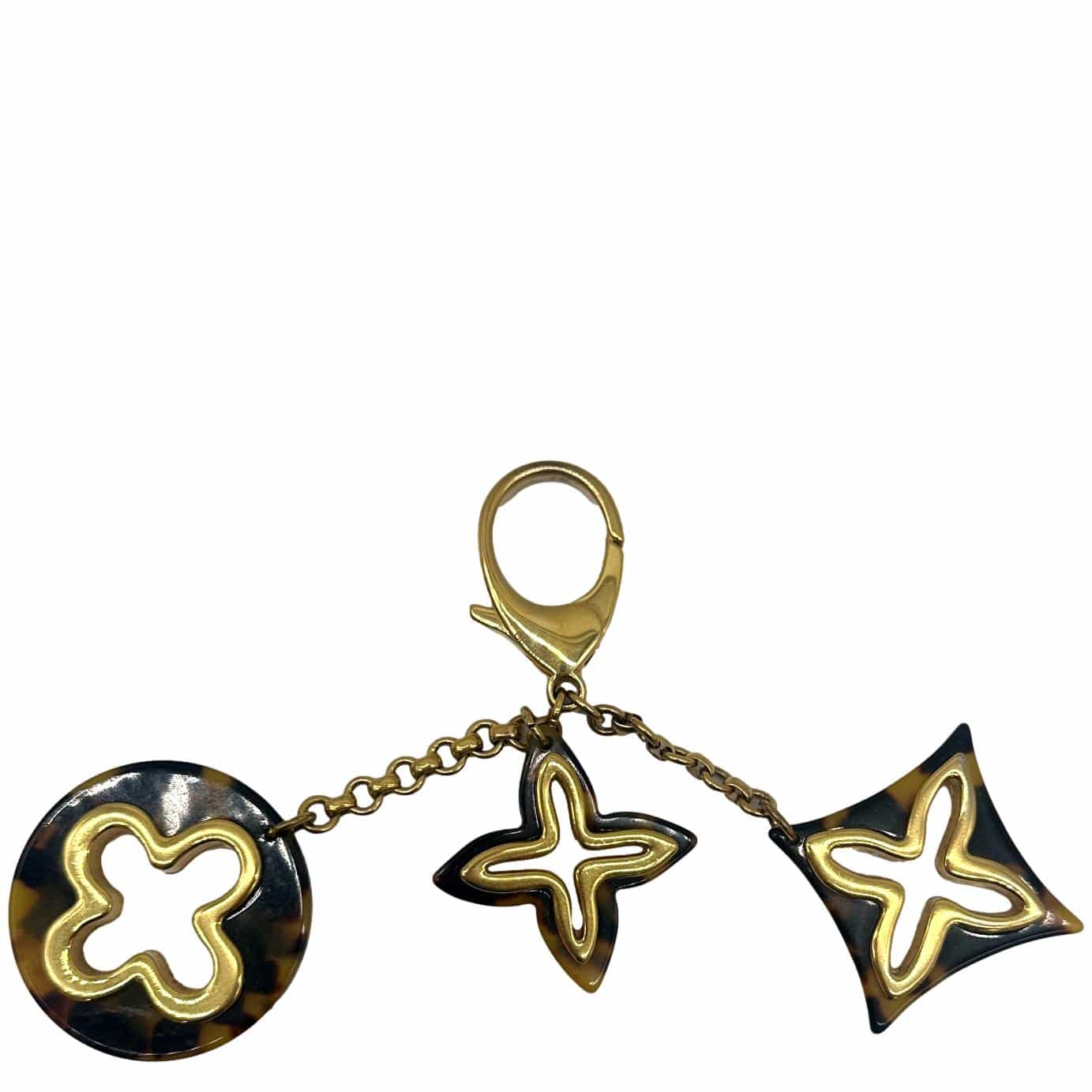 LOUIS VUITTON Resin Insolence Bag Charm Gold