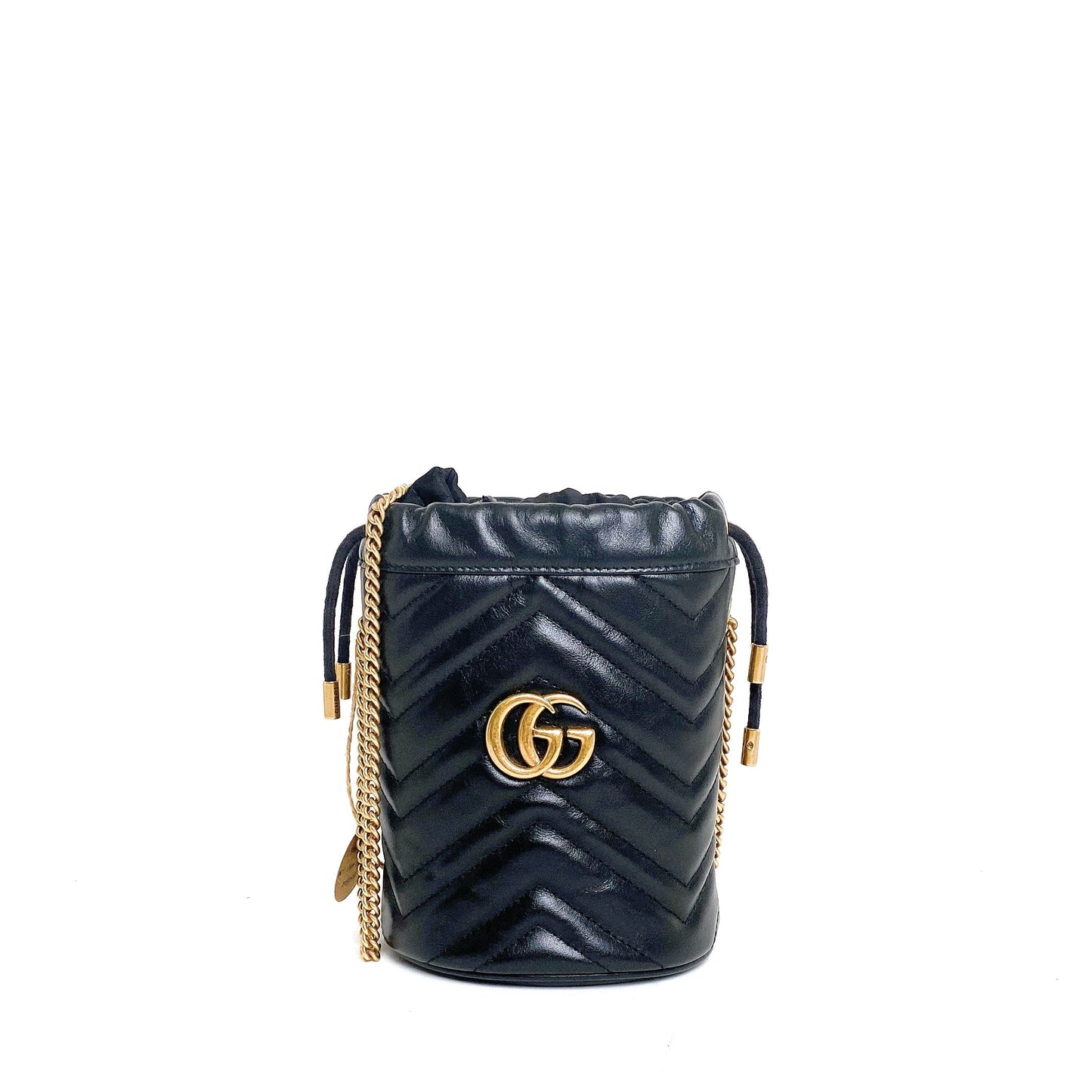 GUCCI MARMONT BUCKET BLACK