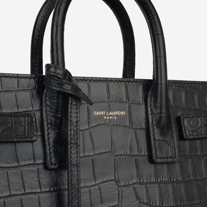Saint Laurent Nano Sac de Jour - Black Croc
