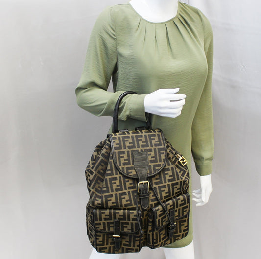 FENDI Zucca Monogram Canvas Backpack