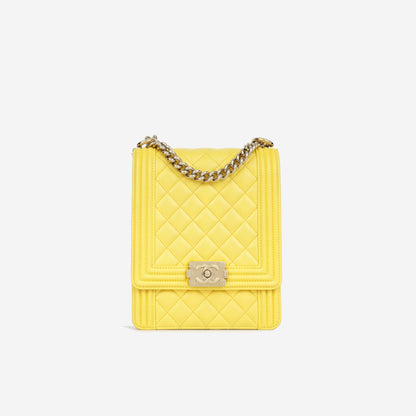Chanel North South Boy Bag - Yellow