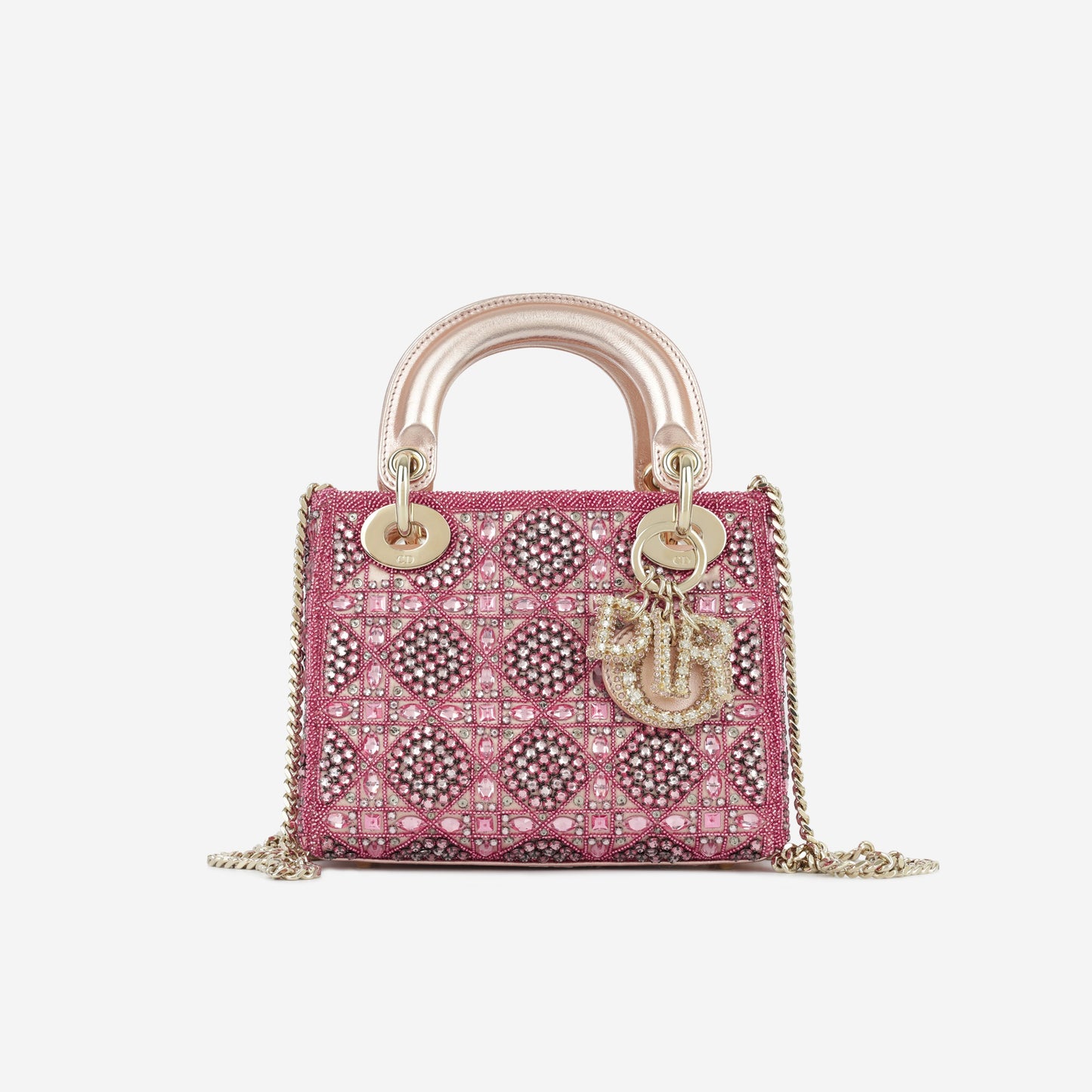Christian Dior Mini Lady Dior - Pink Crystal Beaded