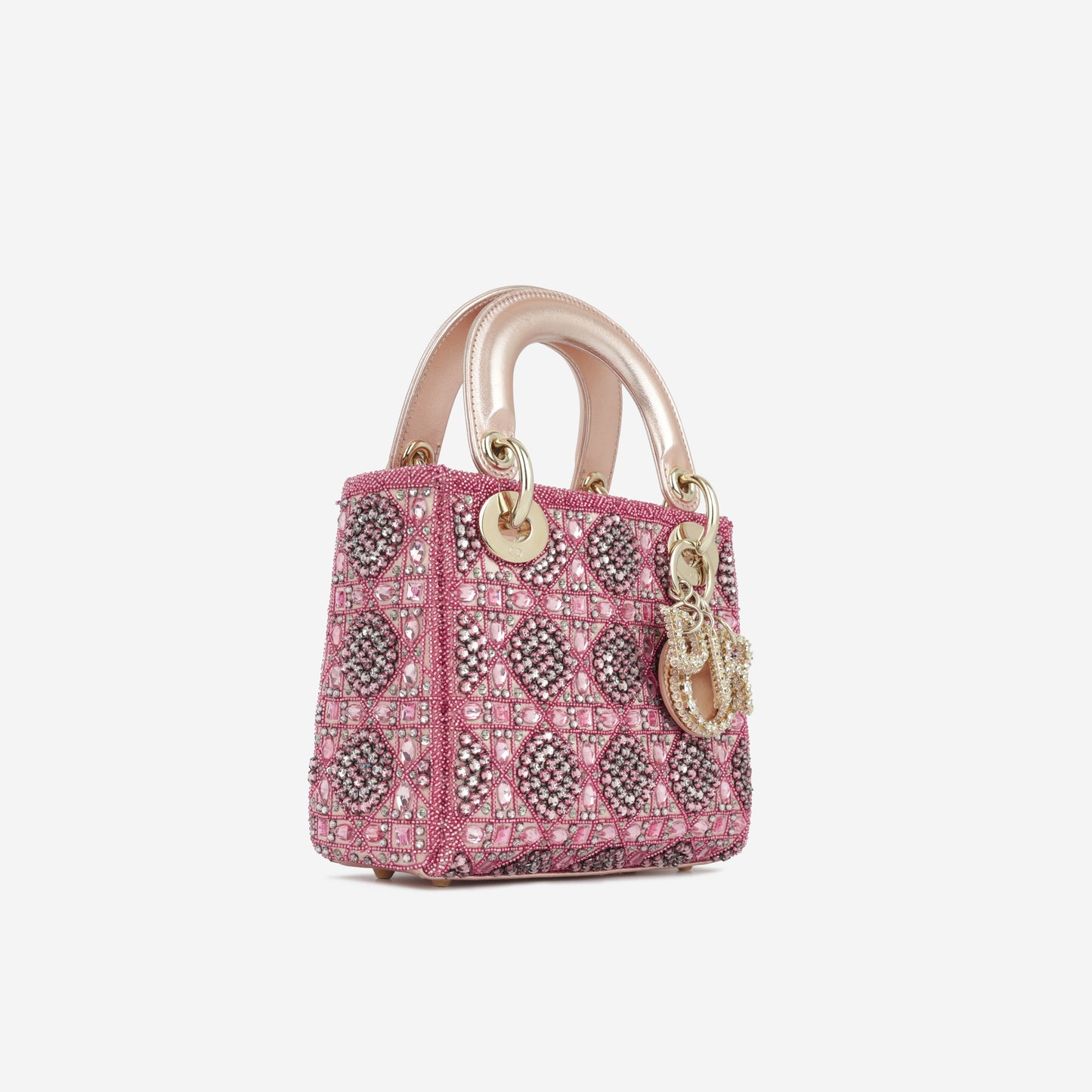 Christian Dior Mini Lady Dior - Pink Crystal Beaded