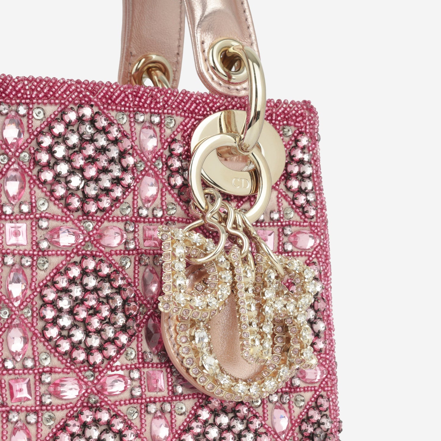 Christian Dior Mini Lady Dior - Pink Crystal Beaded