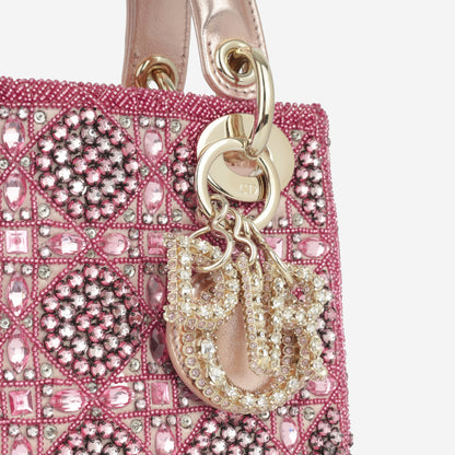 Christian Dior Mini Lady Dior - Pink Crystal Beaded