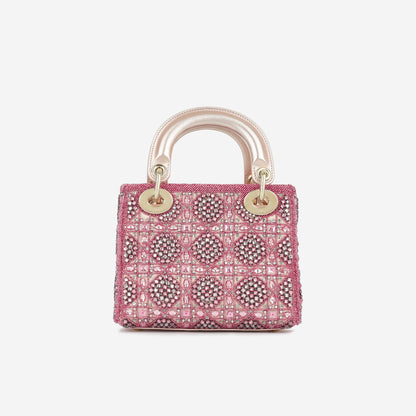 Christian Dior Mini Lady Dior - Pink Crystal Beaded