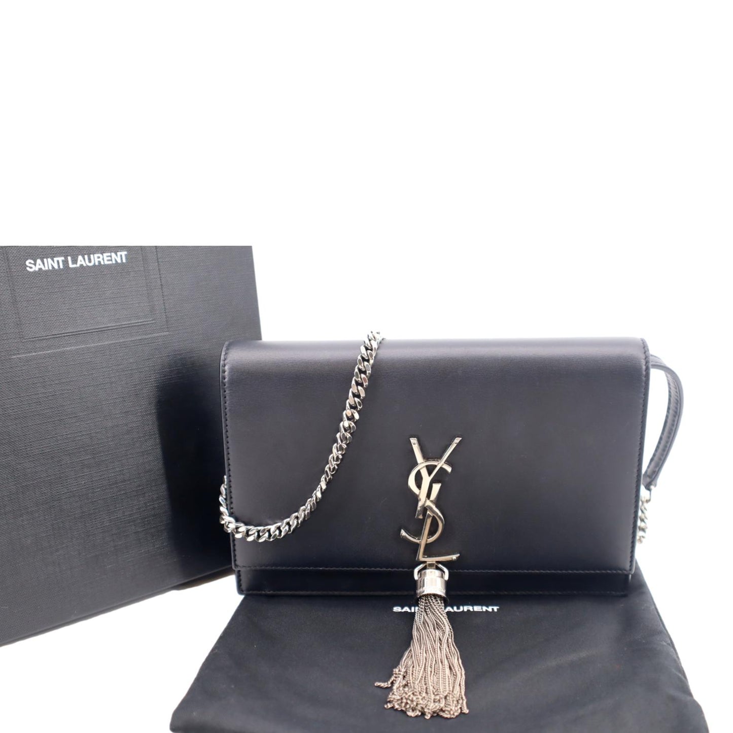 YVES SAINT LAURENT Kate Tassel Leather Crossbody Bag Black
