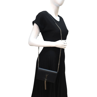 YVES SAINT LAURENT Kate Tassel Leather Crossbody Bag Black