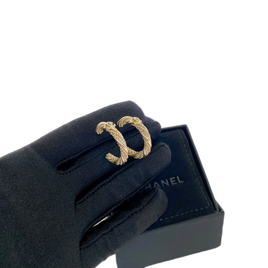 CHANEL EARRING LIGHT GOLD