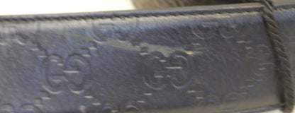 GUCCI Interlocking G Guccissima Leather Signature Belt Size 100/40