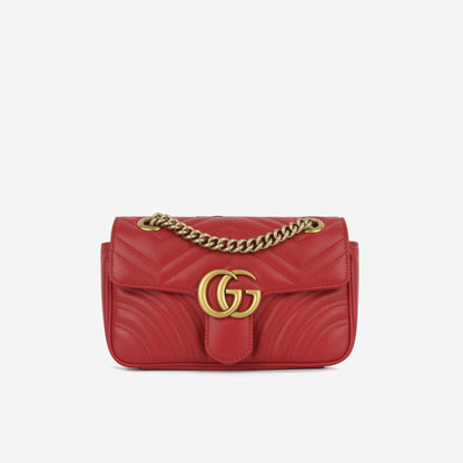 Gucci Mini Marmont - Red Calfskin