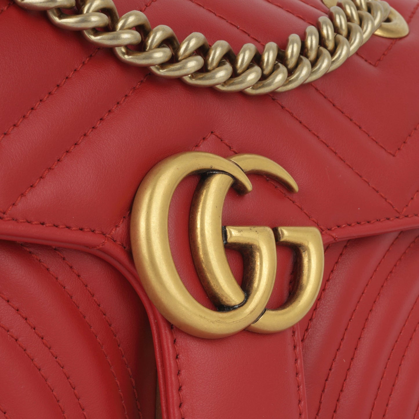 Gucci Mini Marmont - Red Calfskin