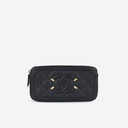 Chanel CC Filigree Clutch on Chain