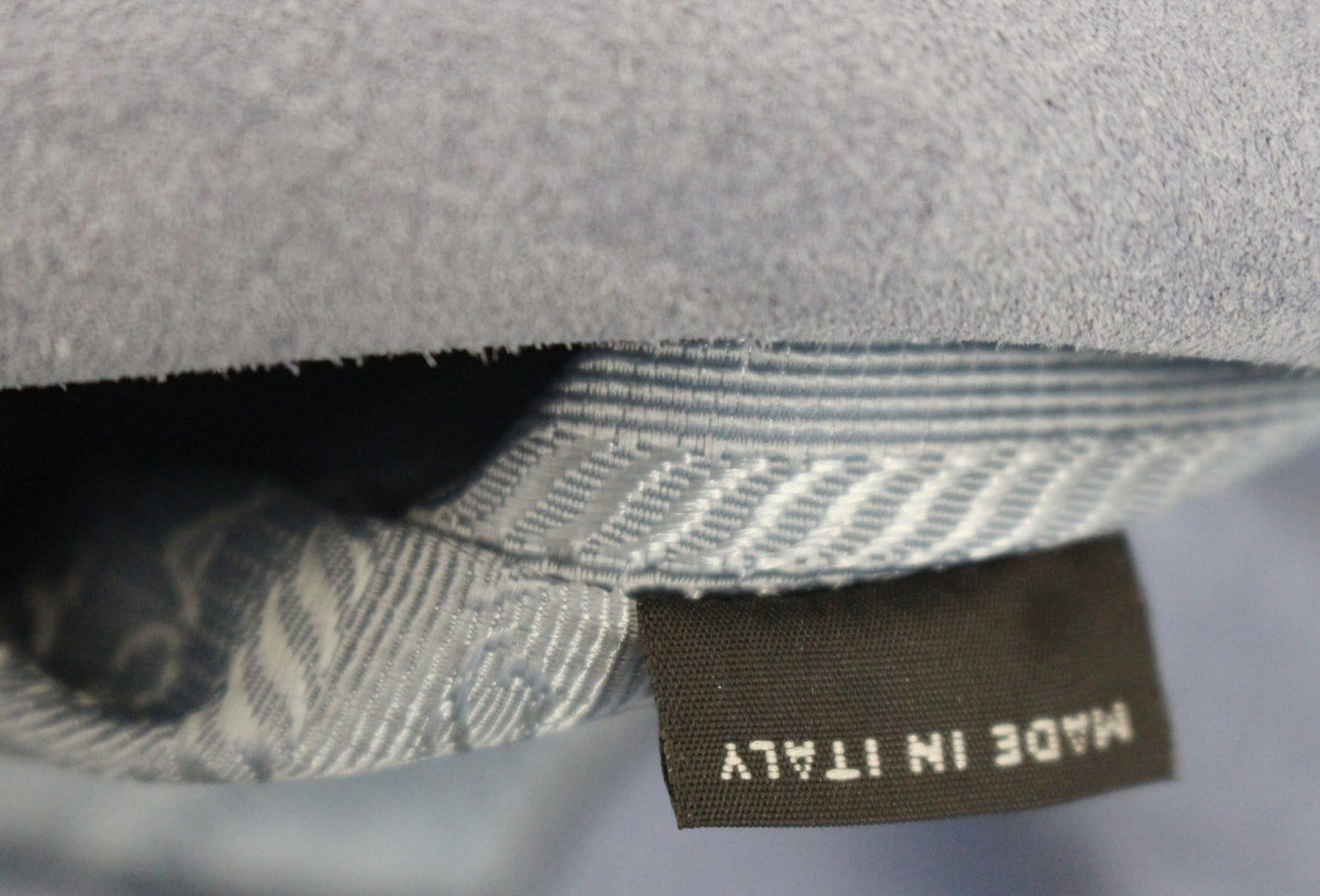 PRADA Vitello Daino Flap Suede Leather Hobo Bag Sky Blue