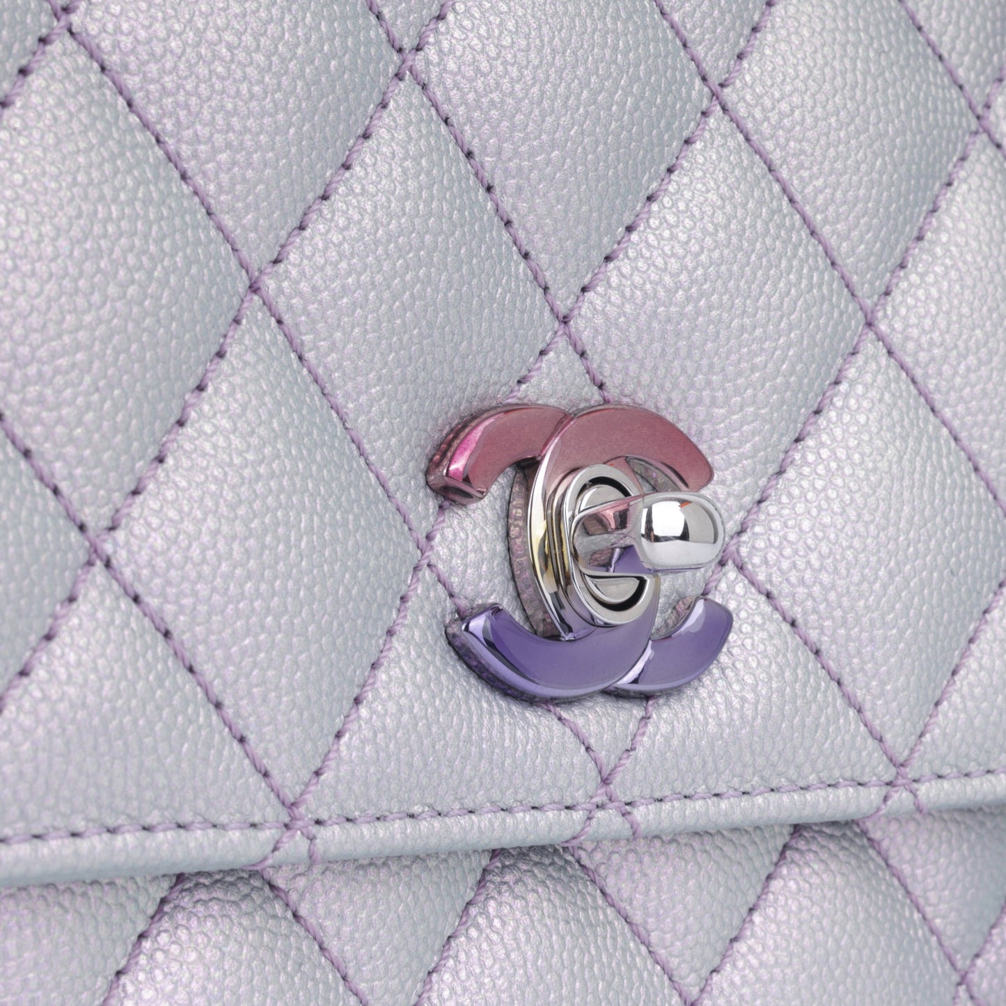 Chanel Small Coco Handle - Purple Iridescent