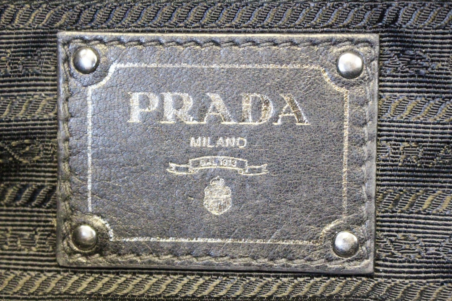 PRADA Black Nappa Leather Gaufre Ruched Flap Shoulder Bag