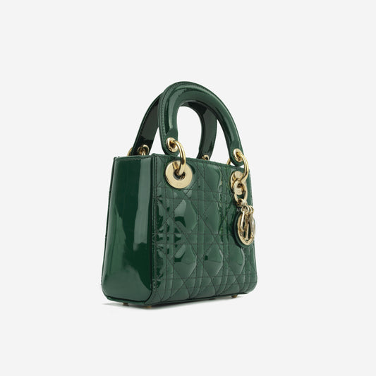 Christian Dior Mini Lady Dior - Hunter Green