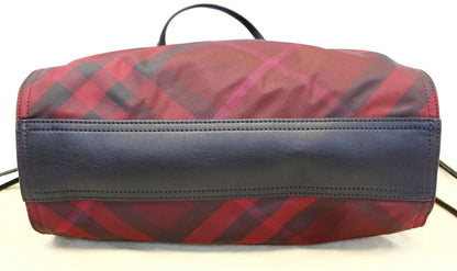 Burberry Buckleigh Packable Burgundy Nylon/Leather Tote  Shoulder Bag