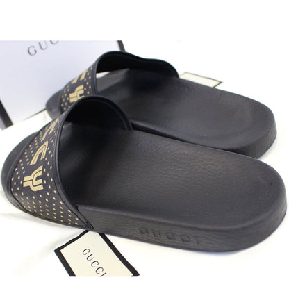 GUCCI Black Supreme Canvas Slide Sandal Size 11 519982 - Last Call