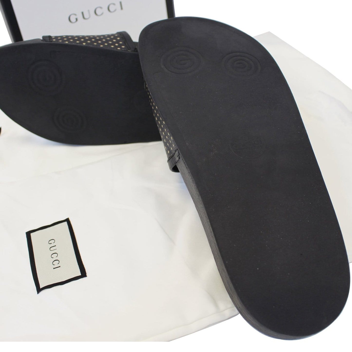 GUCCI Black Supreme Canvas Slide Sandal Size 11 519982 - Last Call
